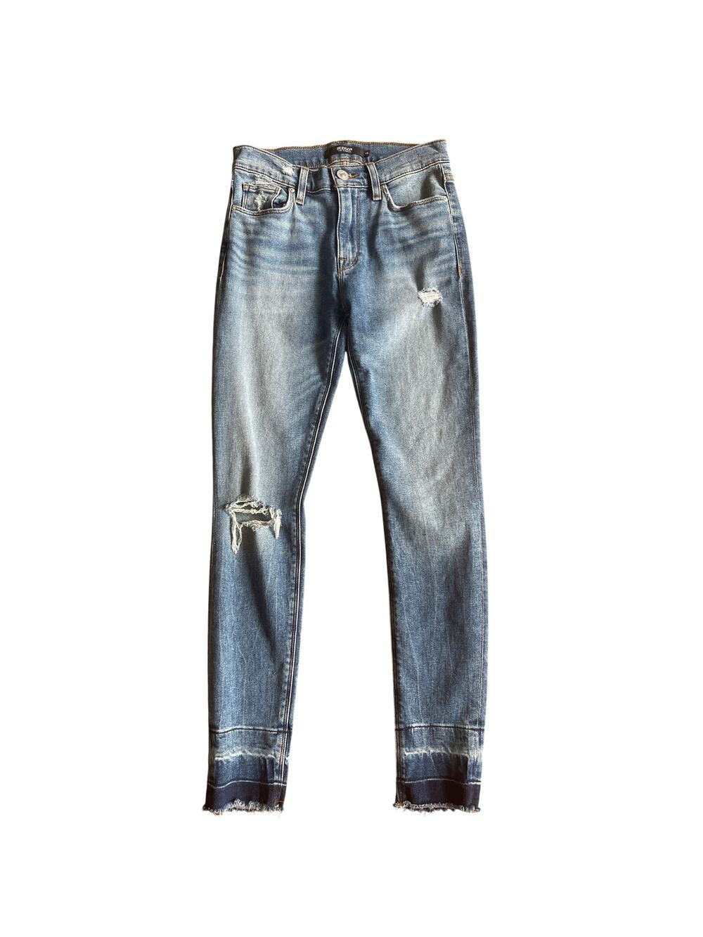 NWT Women's size 26 Hudson Nico Midrise Super Skinny Ankle Jeans Roses Wash